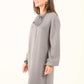 Slip On Winter Dress with Tie Neck