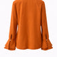 Elegant Satin Draped Blouse