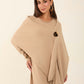 Neutral Flow Dress with Decorative Drape Shawl