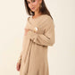 Neutral Flow Dress with Decorative Drape Shawl