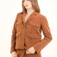 Corduroy Utility Jacket with Notched Lapels
