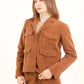 Corduroy Utility Jacket with Notched Lapels