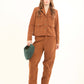Corduroy Straight-Leg Pants with Clean Tailored Look