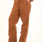 Corduroy Straight-Leg Pants with Clean Tailored Look