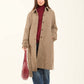 Wool-Blend Checked Long Coat