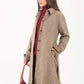 Wool-Blend Checked Long Coat