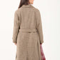 Wool-Blend Checked Long Coat