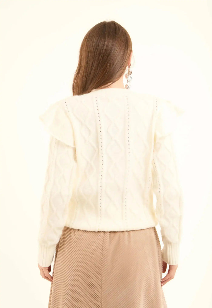 Crew Neck Knitted Slip On Winter Pullover