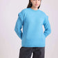 Slip On Solid Pullover with Knitted Sleeve