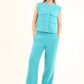 Knitted Wide-Leg Nylon Pants