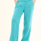 Knitted Wide-Leg Nylon Pants