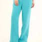 Knitted Wide-Leg Nylon Pants