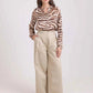 Long Sleeves Bi-Tone Zebra Shirt