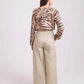 Long Sleeves Bi-Tone Zebra Shirt