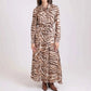 Maxi Zebra Dress with Drawstring Waist