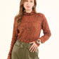 Long Sleeves Regular Fit Pullover with Snake Pattern