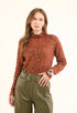 Long Sleeves Regular Fit Pullover with Snake Pattern