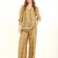 Printed Wide-Leg Pants with Flowing Silhouette