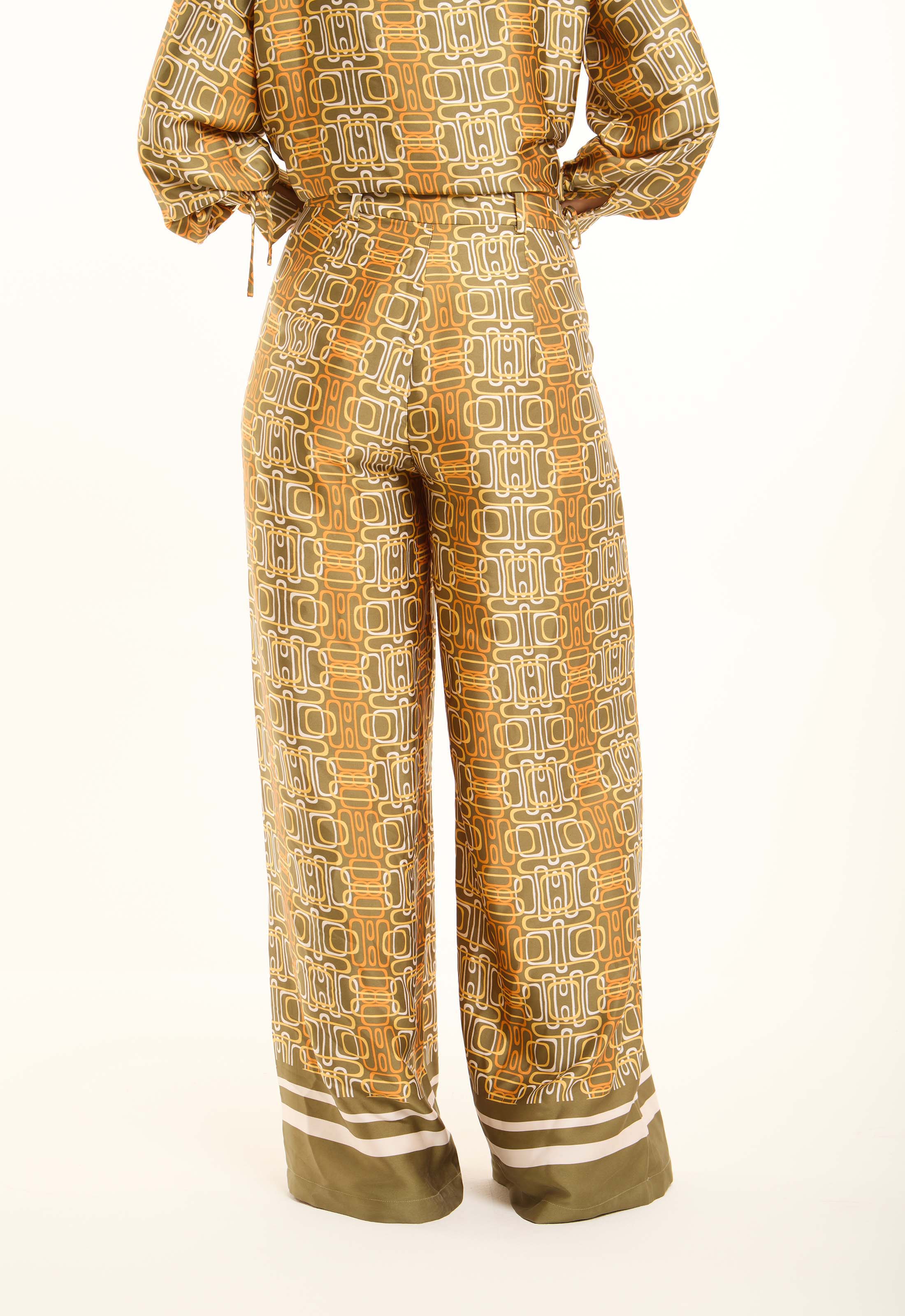 Printed Wide-Leg Pants with Flowing Silhouette