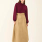 High-Waisted Belted Casual Skirt