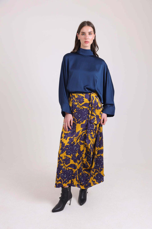 Floral Flowy Summer Midi Skirt