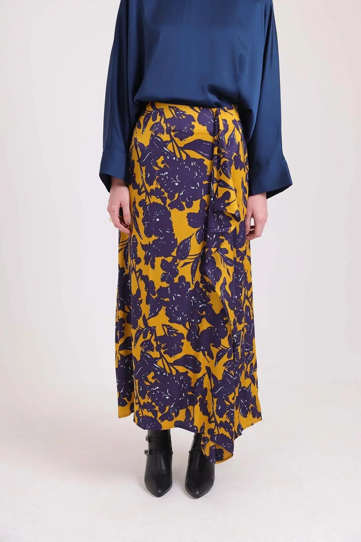 Floral Flowy Summer Midi Skirt