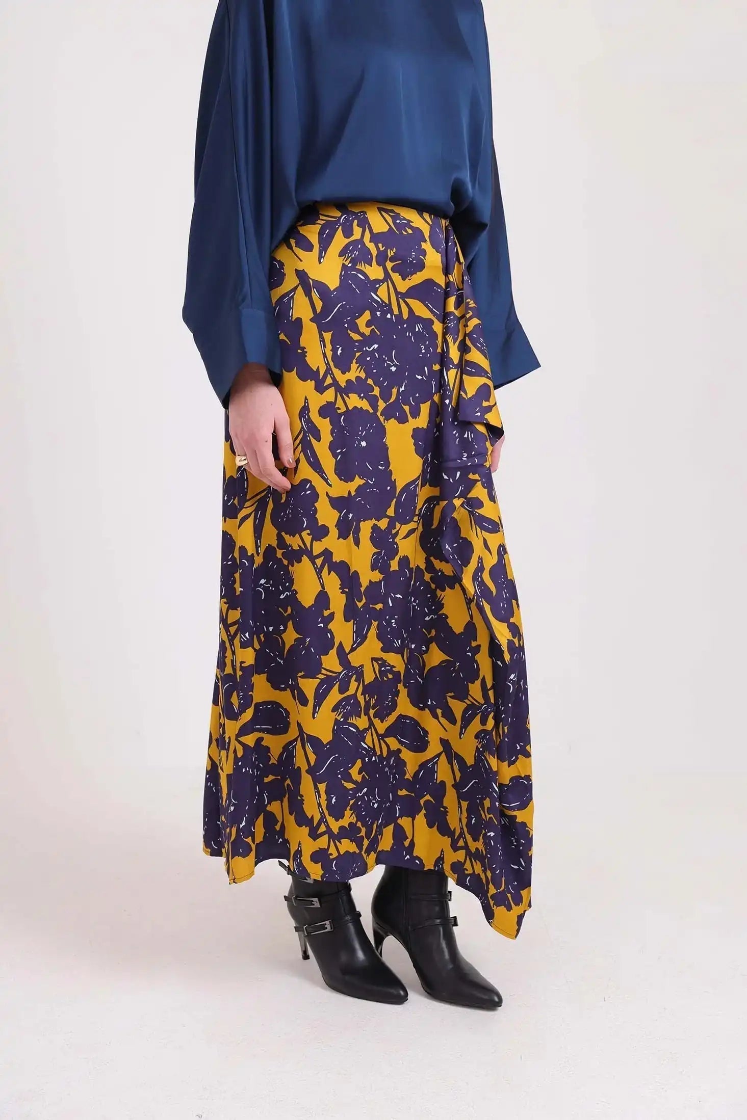 Floral Flowy Summer Midi Skirt