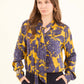Floral Tie-Neck Viscose Blouse