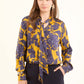 Floral Tie-Neck Viscose Blouse