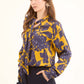 Floral Tie-Neck Viscose Blouse