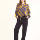 Floral Tie-Neck Viscose Blouse