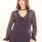 Sheer Leopard Print Viscose Blouse