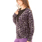Long Sleeves Leopard Short Cardigan