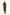 Patterned Long Cardigan with Leather Neckline