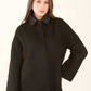 Embellished Collar Wool-Blend Coat