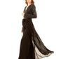 Long Sleeves Shiny Jumpsuit with Belt