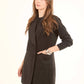 Classic Textured Long Vest with Single Button