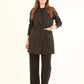 Classic Textured Long Vest with Single Button