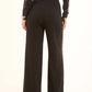 Polyester Wide-Leg Pants with Sequined Side Detail