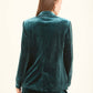 Velvet Single-Breasted Blazer