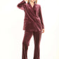 Velvet Straight-Leg Pants