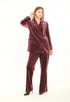 Velvet Straight-Leg Pants