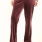 Velvet Straight-Leg Pants
