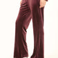 Velvet Straight-Leg Pants