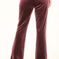 Velvet Straight-Leg Pants