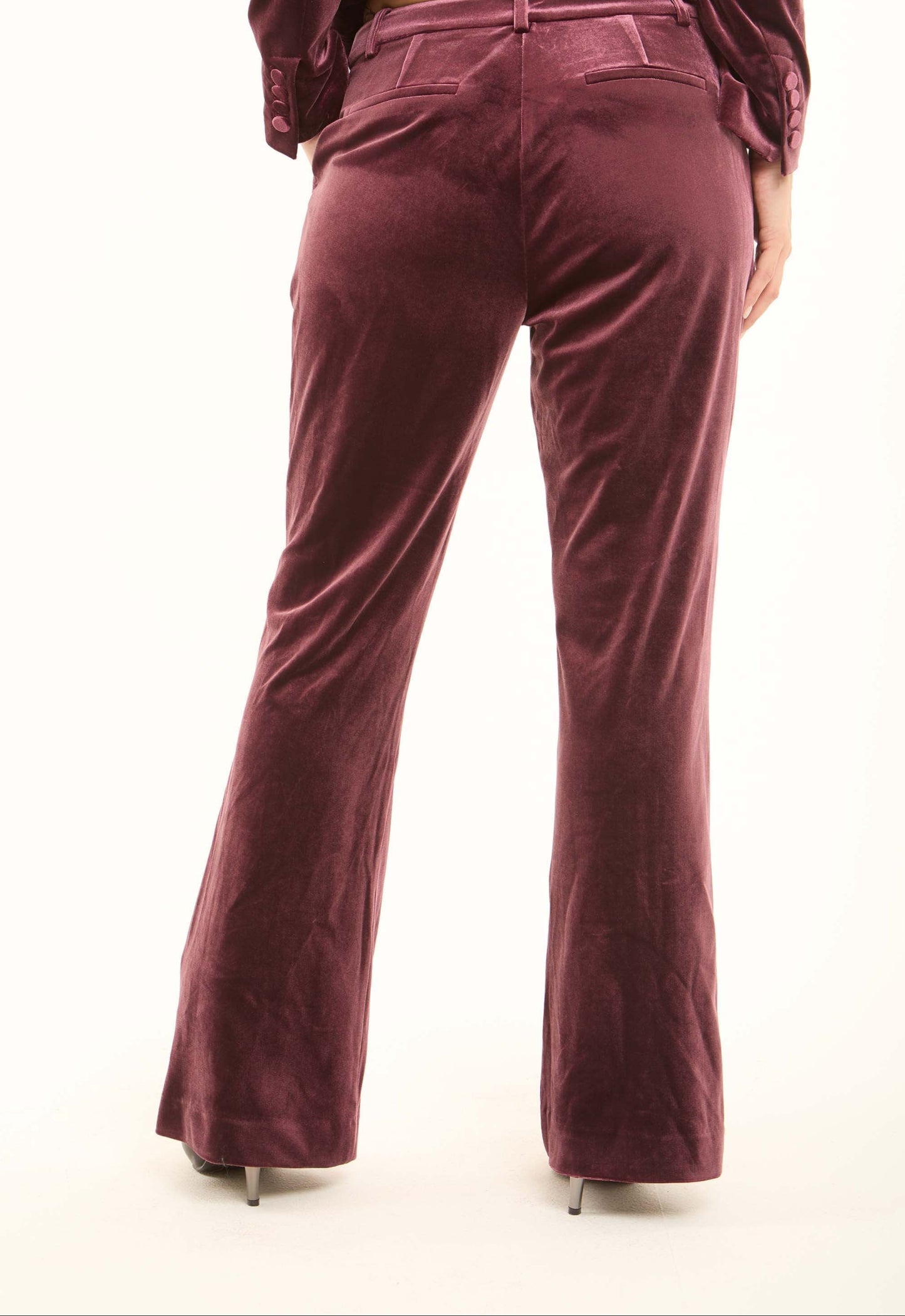 Velvet Straight-Leg Pants
