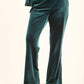 Velvet Straight-Leg Pants