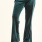 Velvet Straight-Leg Pants