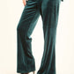 Velvet Straight-Leg Pants