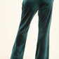 Velvet Straight-Leg Pants